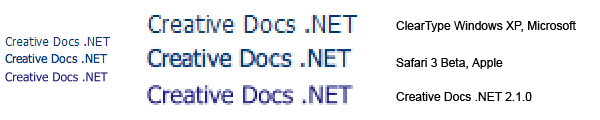 3 font rendering engines compared