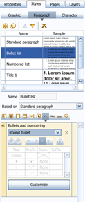 Bullets and numbering